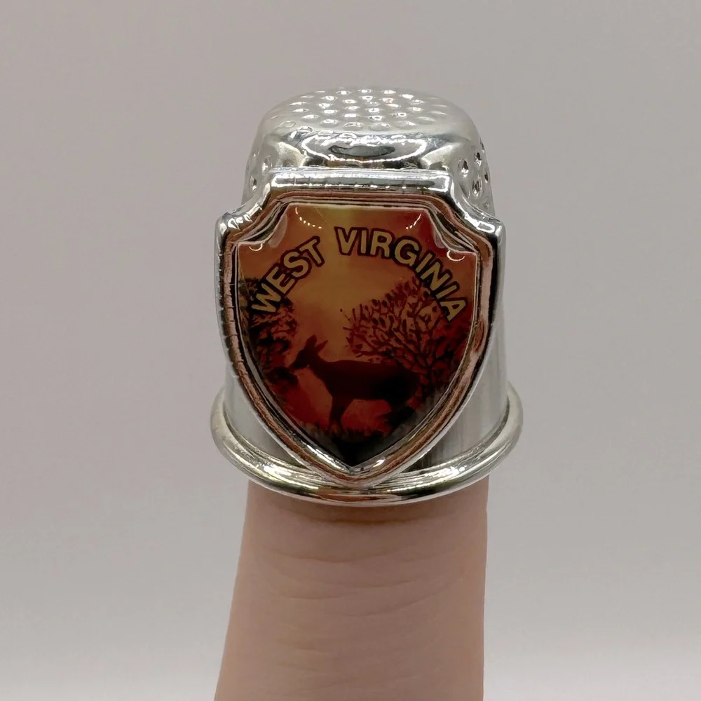 VINTAGE Collectible West Virginia Souvenir Thimble